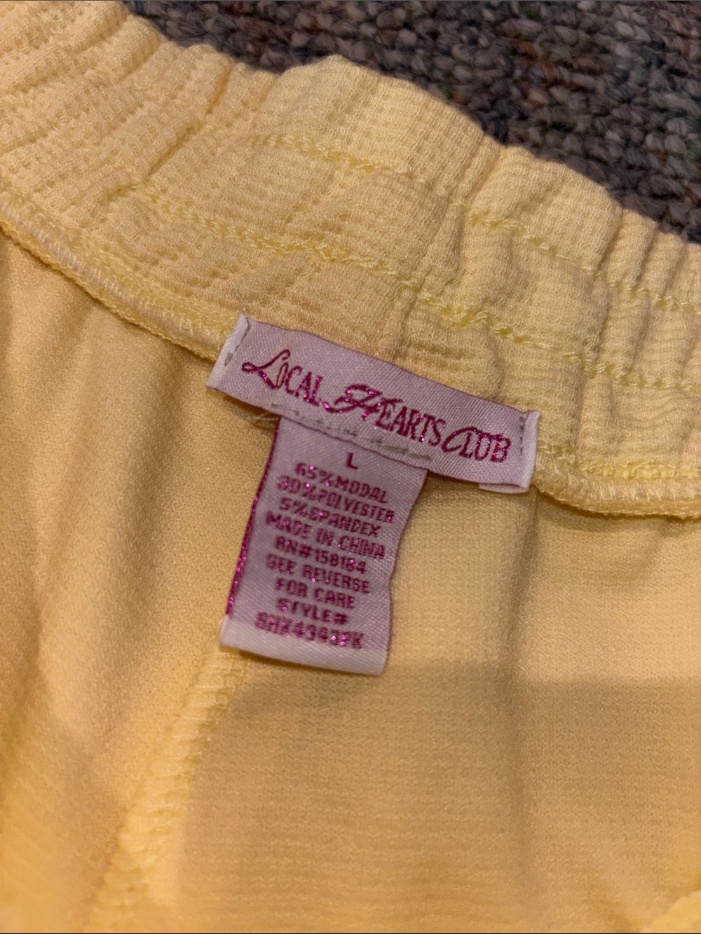 Yellow Two-Piece Ruffle Lounge Set - Picture 2 of 4